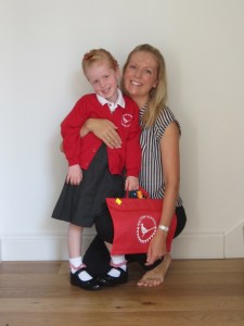 Mor og Cille første skoledag