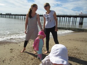 Felixstowe Beach ligger 15 minutter fra vores hjem. Billedet stammer fra dejlig familietid i sommers.