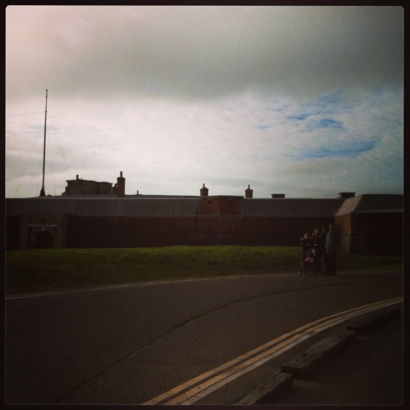 Felixstowe på en kold vinterday - Familien A og K flettet sammen