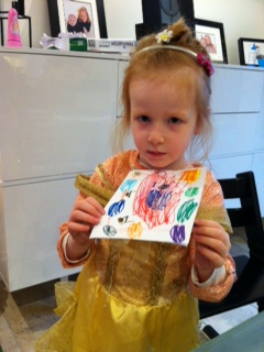 Forsiden af kortet er fyldt af hjerter